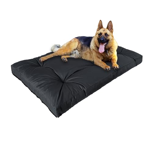 Aveanit Wasserdichtes Hundebett große Waschbar 90x70x10cm hundematratze Schwarz