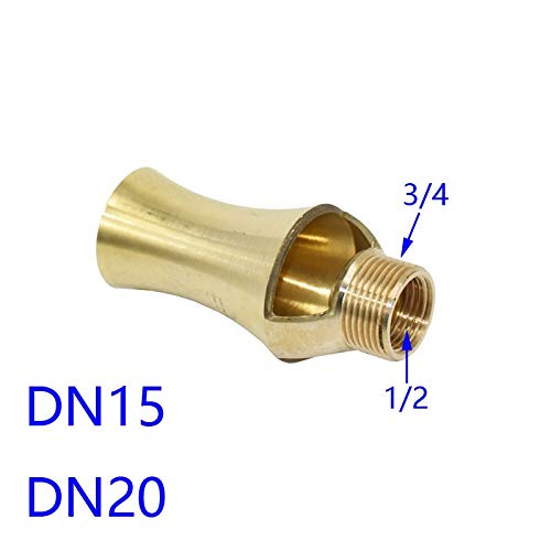 LISHI-DZI 1pcs Female 1/2 3/4 1 1.5 Adjustable Ornamental Fountain Sprinklers Nozzles Brass Ice Tower Serac Nozzle Garden Pond Landscape (Color : Female1I2 x 3I4 male)