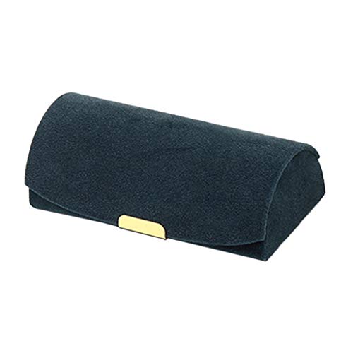 ジュエリーボックス メンズ 時計 指輪 ピアス ケース ミニ 宝石箱 旅行用 グレー ピンク ブルー - ダーダークブルー