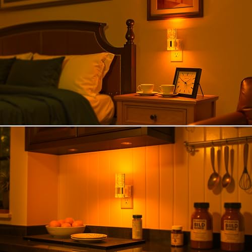 Image of Briignite Night Light, 2 Pack Dimmable Night Lights Plug into Wall