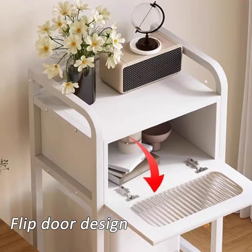 Robot Vacuum Cleaner Storage Rack with Drawer, Sweeping Robot Stand with Pulleys for Living Room & Bathroom - Space-Saving Organizer, Gray Robot Storage Solution