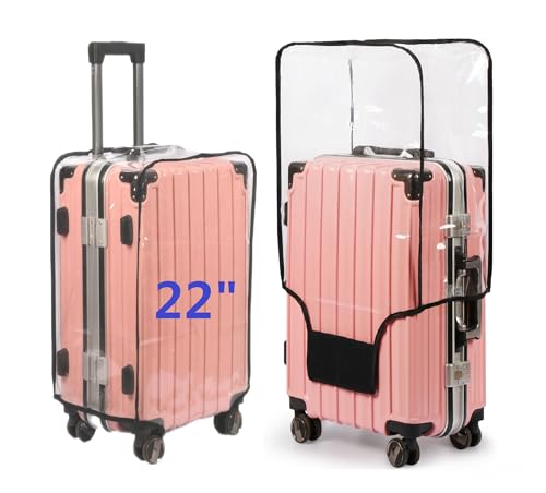 FABULWAY Clear PVC Suitcase Cover - Thickened Waterproof Luggage Protector, Full Transparent...