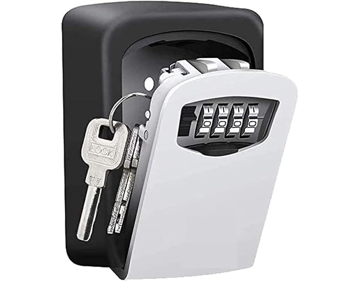 SANGOZ Combination Safe, Storage Cabinets Box, 4 Digit Numeric Password Key, Key Safe Lock Outdoor Storage with Code Combination Password Security Lock for Home-image-43