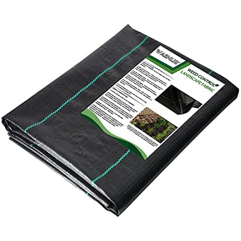 WAENLIR Heavy Duty Weed Barrier Landscape Fabric,Premium Durable Weed Blocker Cover,Outdoor Gardening Weed Control Mat 6ft x15ft Cover