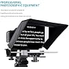 أجهزة الكمبيوتر المحمولة GVM لأجهزة الكمبيوتر اللوحية المحمولة DSLR المحمولة 10.5 بوصة Teleprompter Kit مع جهاز التحكم عن بعد والتطبيق ، وتركيبات الألومنيوم الصلبة ، مطياف عديم اللون ، عدسة عالية الدقة عالية الزاوية