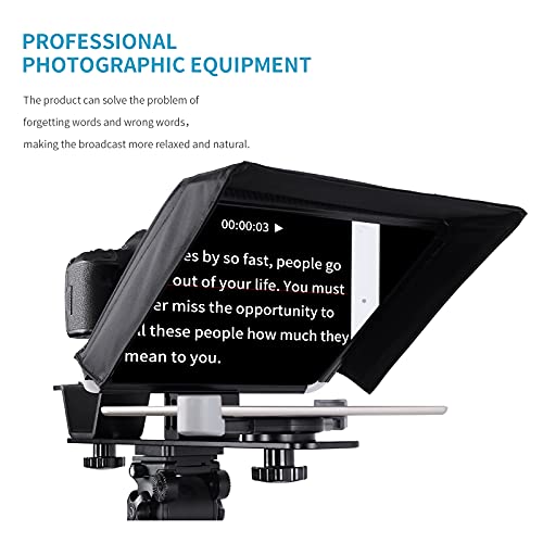 Image of GVM Teleprompters for ipad Smartphone Tablet DSLR Camera Portable 10.5 inch Teleprompter Kit with Remote Control & App,Solid Aluminum Constructions,Colorless Spectroscope,Ultra HD Wide-Angle Lens