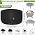 GYXZ Fire Pit Cover Round ( 50” Dia X 24”H ) Heavy Duty 600D Polyester with PVC Coating Material, Weather Resistant and Waterproof, Fire Pit/Bowl Cover, Black