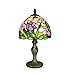 Produktbild Tokira Tiffany Leitmotiv Tischlampe Vintage, DIY Glasmalerei Deko Landhausstil Blumen Nachtlicht, E14 Jugenstil Tischlampe for Schlafzimmer/Wohnzimmer/Kinderzimmer, Kostenlose LED-Glühbirne
