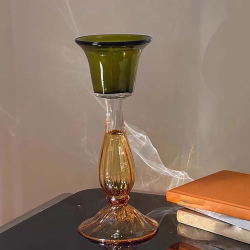 Bougeoir en verre ambré pour sublimer une table terne - 5