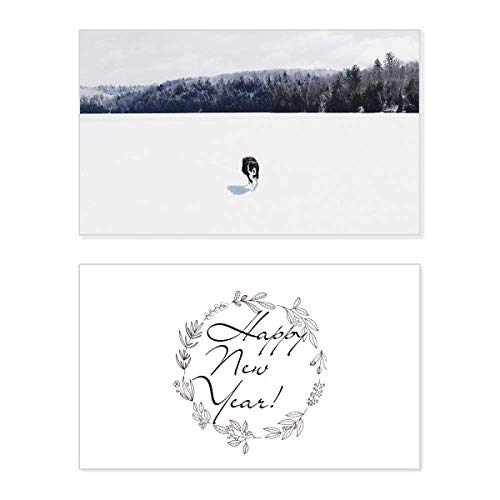 Tarjeta de Año Nuevo de perro ideal para felicitar a los amantes de los animales
