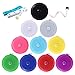 Tape Measure 150 cm 60 Inch Push Button Tape Body Measuring Soft Retractable for Sewing Double-Sided Tailor Cloth Ruler (10 Colors Package) 10Pack by MXRS