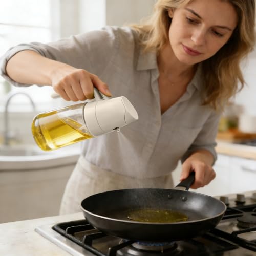 16oz/470ml Glass Oil Sprayer for Cooking, 2 in 1 Oil Sprayer Dispenser - image 5