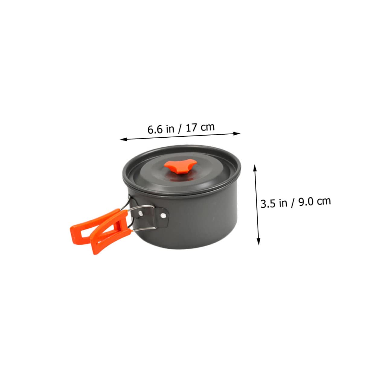 VINTORKY 1Set Portable Outdoor Camping Cooking Person Kettle with Frying Pan Compact and Lightweight Cookware for Hiking Picnic BBQ and Outdoor Activities