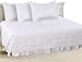 5 Pieces Daybed Set (White) 100% Brushed Microfiber - With 1 Bed Skirt, 2 Quilted Pillow Shams, 1 Pillow Case and 1 Quilted Bedpread By Utopia Bedding