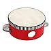 4 Inch Tambourine Red Wooden Handheld Musical Educational Gift Rhythm Percussion Instrument for Party