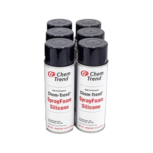 Chem-Trend SprayFoam Silicone Release Agent (Pura Release) – 10.5 oz Aerosol – Non-Stick Spray for Polyurethane Foam, Overspray Protection for Tools & Surfaces (6)