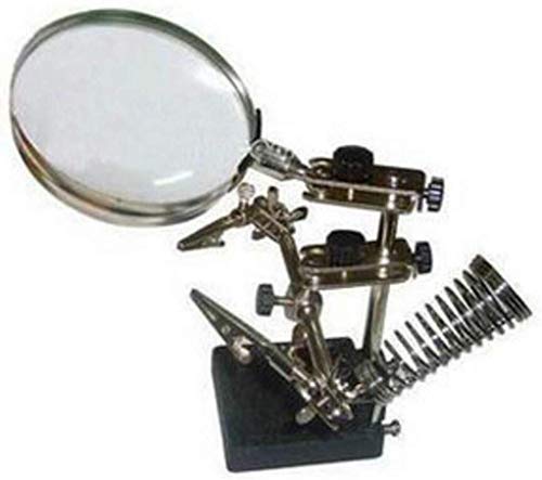 VGVSBG Lupa de Pantalla Lupa de Escritorio Lupa de Resorte Marco de Hierro Lupa de Banco de Trabajo multifunción con luz LED