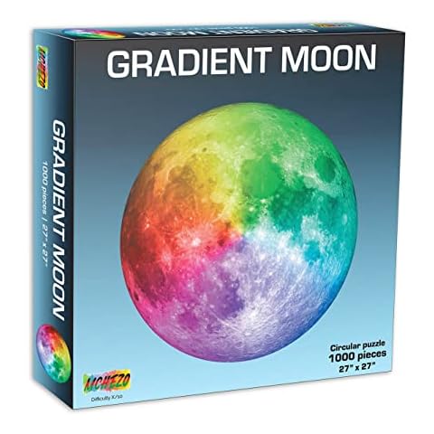 Mchezo Round Moon Jigsaw Puzzle: Gradient Moon, 1000-Piece Cover