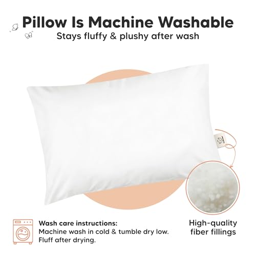 Image of KeaBabies 1pk Toddler Pillows 2 Year Old to 5,13x18 Kids Pillow (Soft White)