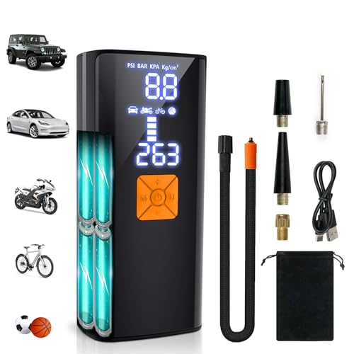 25% off - Tire Inflator Portable Air Compressor,150PSI Cordless Electric Air Pump for Car,Motorcycle,Bike...
