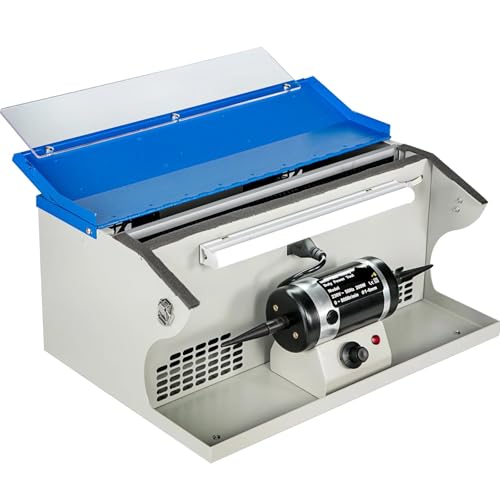 Schmuckpoliermaschine Poliermaschine mit Staubabsaugung, Beleuchtung und Tischplatte for die Schmuckmetallverarbeitung -pflege