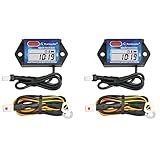 Runleader Digital Bluetooth Hour Tachometer, App Remote Controlled Speed/Hour Counter, Maintenance Reminder and Speed Alarm, Battery or DC Power Supply for (2)
