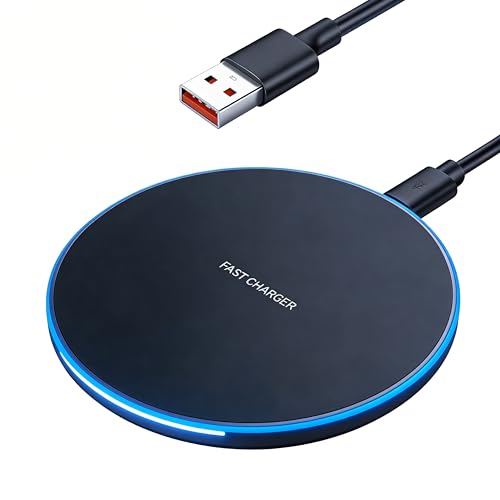 35W Fast Wireless Charger Wireless Charging Station Compatible with iPhone Charging Pad Qi Charger 16 15 14 13 12 11 Galaxy S22/S21S20/S10/S9/Note10/9 AirPods 2/3/4/Pro (Black)