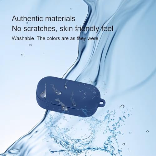 Image of Silicone Cover Compatible with Sony WF C510 Case - Shockproof, Anti-Slip (Bluetooth Earbuds and Charging case not Included) (Black)