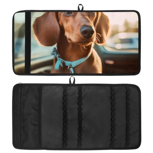 Astuccio estetico per matite Cane in macchina Scatola di matita marrone