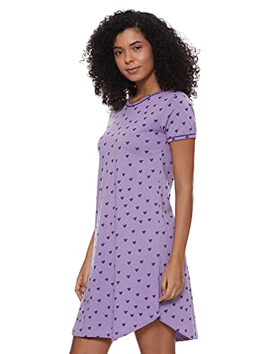 Image of A.T.U.N. (ALL THINGS UBER NICE) Womens Printed Cotton Round Neck Knee Length Regular Dress