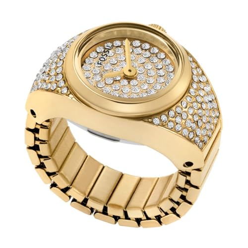 Image of Fossil Women's Watch Ring, Quartz Stainless Steel Two-Hand Ring Watch for Women