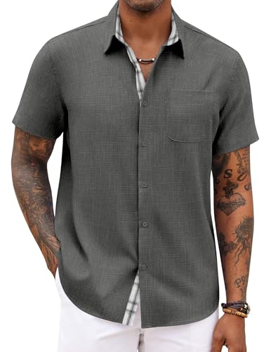 Chemise homme anti transpiration à manches courtes pour rester au frais en été