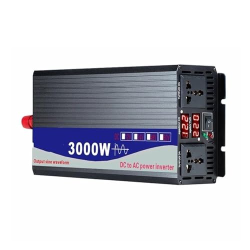 Onduleur de voiture 3000W 24V vers 220V à onde sinusoïdale pour système solaire