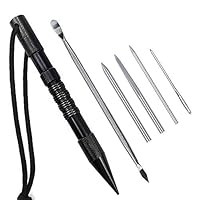 Namvo Marlin Spike mit 6 Schnürnadeln/Fids für Paracord- oder Lederarbeiten Paracord FID Set Paracord Schnürnähte und Glättungswerkzeug