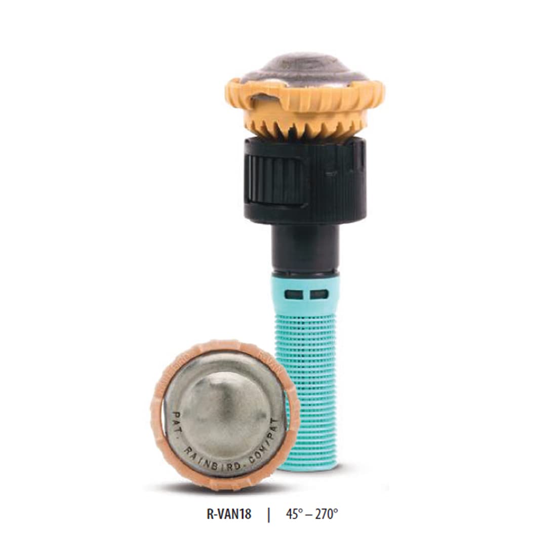 GNCGarden Lot de 5 Buse rotative RainBird R-Van 18 - Rain Bird Buses à bande réglable 45 ° - 270° - Portée 4 à 5,5 m - Buses pour diffuseurs/arroseur Rain Bird