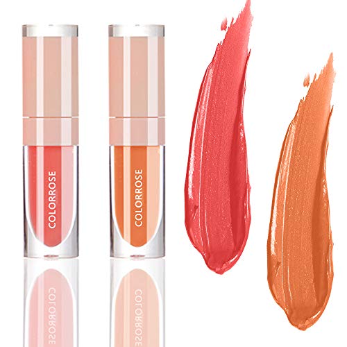 2 Pack Liquid Blush Makeup, Cheek Gel-Cream Blush Makeup, Lightweight Breathable Feel, Natural-Looking Liquid Blusher Cheek Color