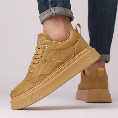 YCMM Lace Up Platform Sneakers for Men Women Lightweight Comfortable Casual Fashion Sneaker Walking Shoes 6