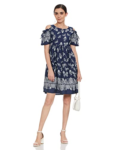 Image of Styleville.in Women's Rayon Skater Knee-Length Dress