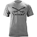 Army Cavalry Branch Insignia Crossed Sabers Veteran T-Shirt (XL, Heather Grey)