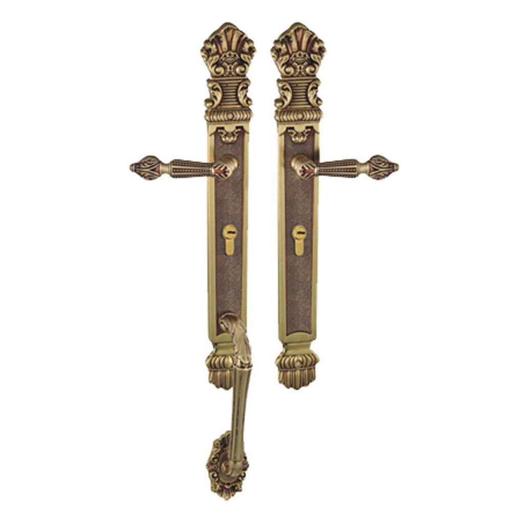 MOBYGKFY Brass Lock European Opening Solid Wood Entry Door Knob