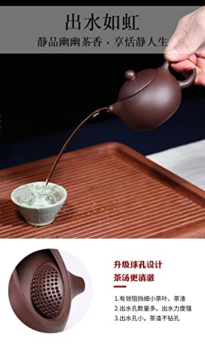 Image of Xishi Teapot 6.5oz Chinese Zisha Clay Pot Ceramics Purple Sand Mud Kungfu Tea Set Kettle Spherical Filter