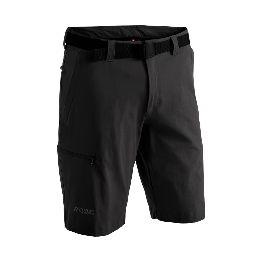 Maier Sports Huang, Kurze Herren Wanderhose, Wasserabweisende Bermuda für Trekking und Hiking, PFC-frei, mSTRETCH pro 4 & Dryprotec, Rot, 50 (W33/L32)
