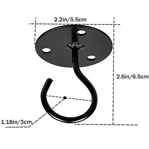 3 Pcs Wall Mount Ceiling Hooks Wall Hooks for Plant Indoor Ceiling Hooks,Wall Hooks with Ceiling Installation Cavity Wall Fixing Accessories Suit for Hanging Plants,Bird Feeder,Holiday Decorations - Thumbnail 5