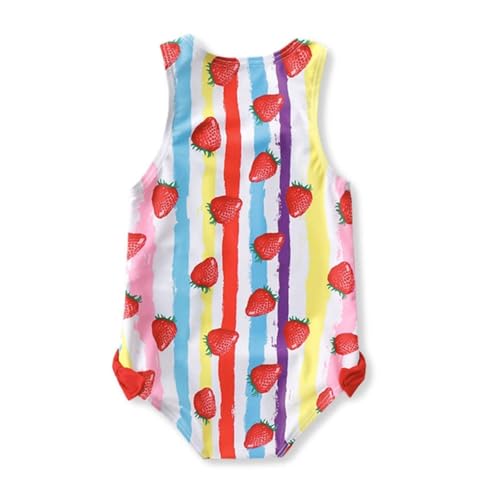 Image of Baby Girls One Piece Swimsuit Yellow Swimwear Fruit Pineapple Bathing Suit Summer Beach Wear with Ruffle Butt