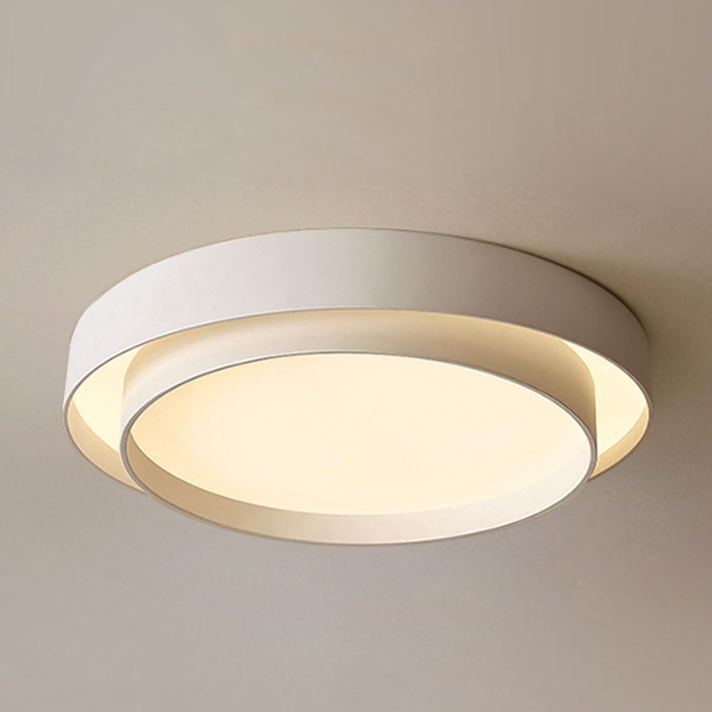 Plafonnier LED crème de 40 cm pour sublimer votre entrée et couloir