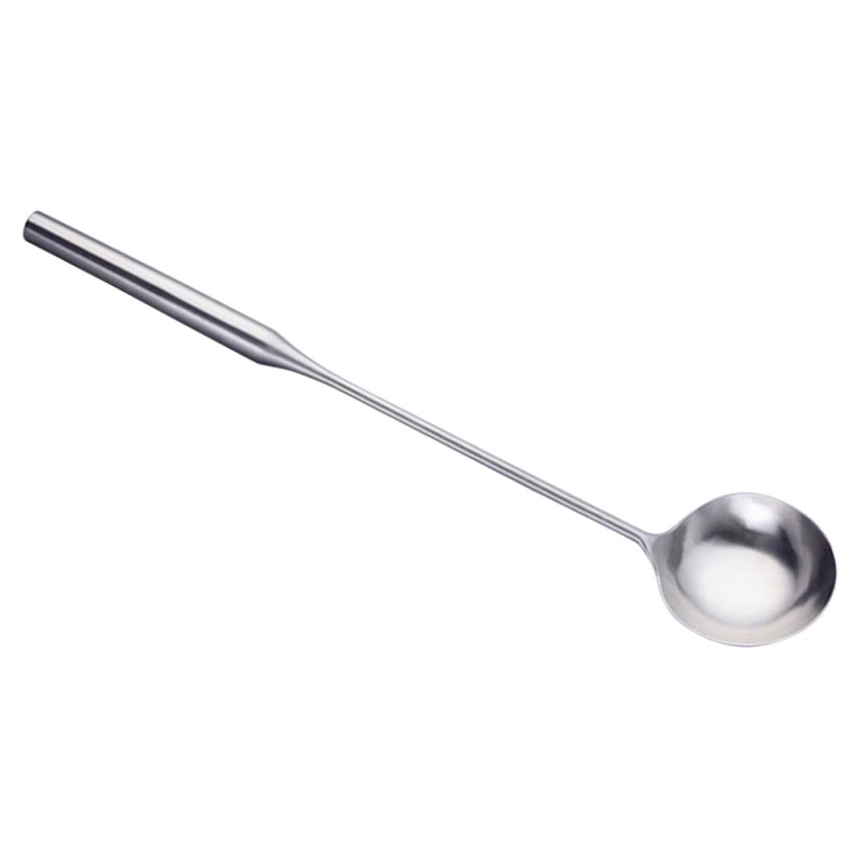 Cucharón Fácil de Usar y Diseño Sola Pieza Mango Largo de Acero Inoxidable Rebabas para Cocinas y Restaurantes