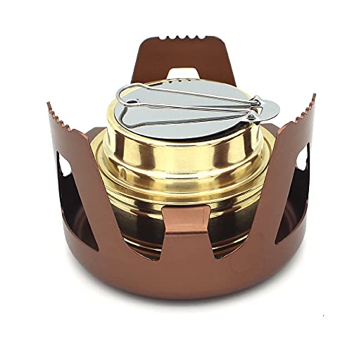 EdirFtra Mini Horno portátil de Alcohol al Aire Libre Horno de Camping Ligero Quemador cómodo Horno de Seguridad para Barbacoa, Picnic, Cocina al Aire Libre, 170g,C
