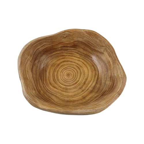 MerwDeeyt Wooden Fruit Bowl, Creative Root Carving Bowl, Decorative Natural Wooden Tray, Durable and Stylish Serving Bowl, Handmade Decorative Trays for Jewellery Displaying (25-29cm)