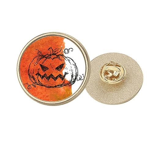 Broche citrouille d'Halloween en métal doré pour personnaliser veste