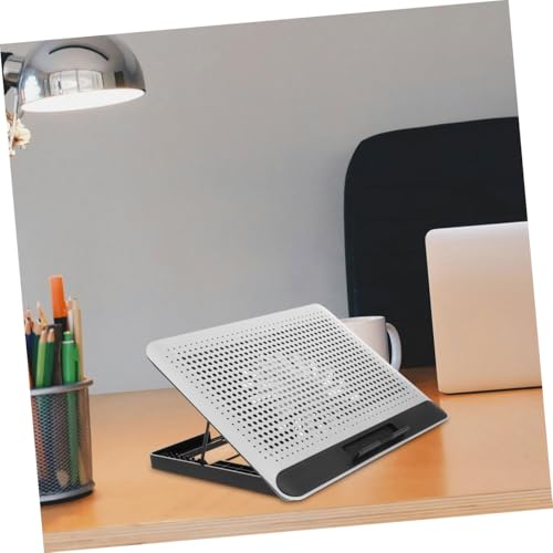 Base ergonómica de aluminio para laptop con ventilador silencioso miniatura 6